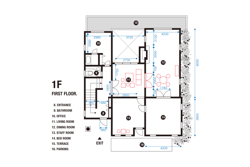 1F 間取り